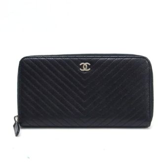 Chanel Pre-owned Wallets, female, Black, Size: ONE SIZE Pre-owned Leather wallets