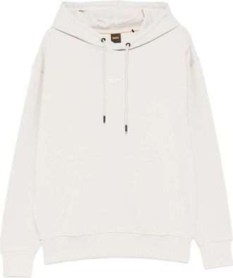 HUGO BOSS Drawstring Logo-detail Hoodie