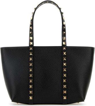 Valentino Garavani Black Rockstud Small Tote