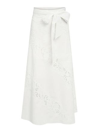 Twinset Long embroidered skirt w/belt