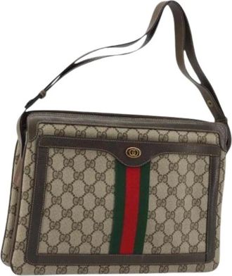 Gucci Pre-owned Shoulder Bags, female, Beige, Size: ONE SIZE Pre-owned Vintage Shoulder Bag