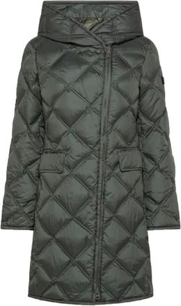 Peuterey Jassen, Dames, Groen, M, Leer, Proxie Lange Donsjas