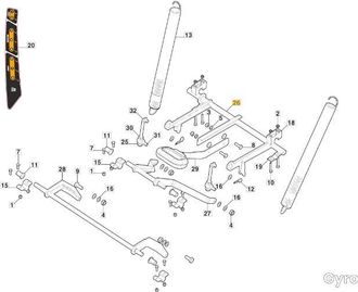 STIGA Sports Eje Elevador Para Tractor De C&eacute;sped Modelos Gyro500e Original Stiga 387000159/0