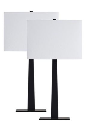 RENWIL Candace Set of 2 Table Lamps in Matte Black at Nordstrom