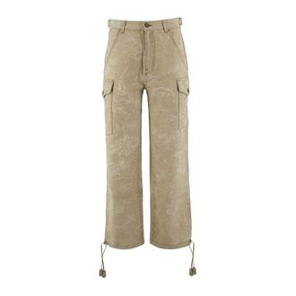 Etro Etro, Straight Jeans, female, Beige, Size: 2XS Straight-leg Cargo Trousers