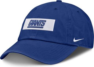 Nike New York Giants Primetime Club Wordmark Nike Mens NFL Adjustable Hat in Blue | NF024EW8I-ZW0