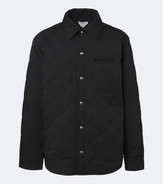 Bottega Veneta Intrecciato quilted cotton-blend overshirt