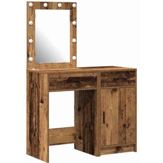 vidaXL Vidaxl - Mesa De Tocador Con Caj&oacute;n 2 Pcs Marr&oacute;n 50 X 41 X 135 Cm