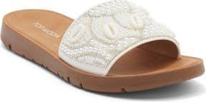 Top Moda Northern Slide Sandal in White Pu at Nordstrom Rack, Size 5.5