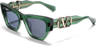 Valentino V-Sette Zonnebril - unisex - Zonnebrillen - Groen - 52 MM - Accessoires