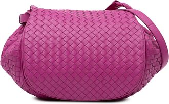 Bottega Veneta Pre-owned Womens Small Jodie Intrecciato Handbag - Fuschia Leather - One Size