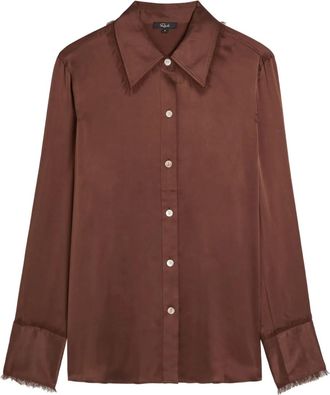 Rails Camicia Abbey con frange - Marrone