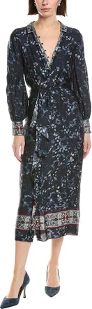 Marchesa Collared Wrap Shirtdress