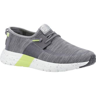 HeyDude Sirocco Sport Mode Nylon Mens Heather Grey/Charcoal Trainers - Size UK 8