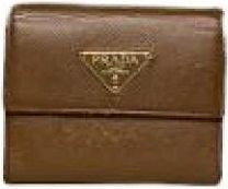 Prada Pre-owned Vintage Leren Portemonnee - Dames - Vintage Accessoires - Bruin - ONE Size - Leer - Vintage