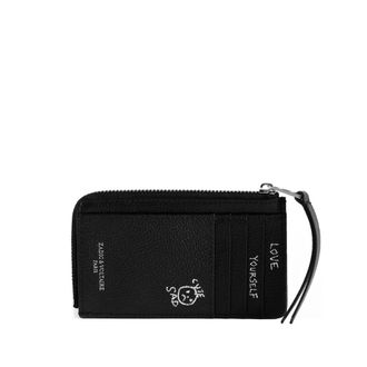 Zadig&Voltaire Graffiti-print Pebbled Cardholder