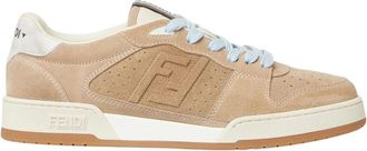 Fendi Match Low Top Sneaker - Heren - Sneakers - Bruin - 42 1/2 EU - Su&egrave;de - Schoenen