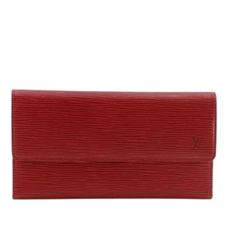 Louis Vuitton Pre-owned Wallets, female, Red, Size: ONE SIZE Pre-owned Porte Tresor International