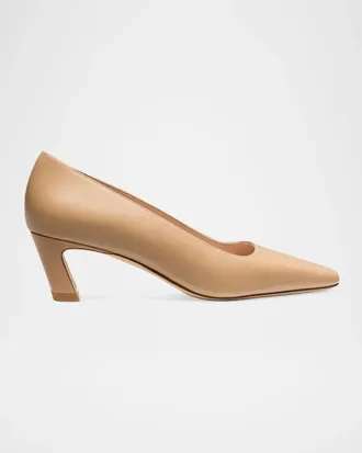 Stuart Weitzman Stassi 50MM Leather Pumps