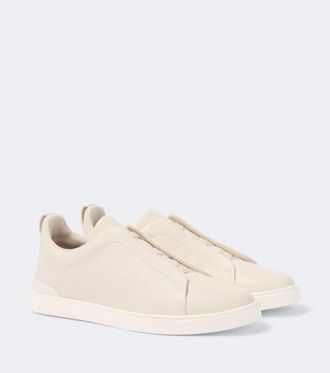 Ermenegildo Zegna Triple Stitch leather sneakers