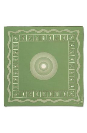 Fortela Circle Print Cotton Bandana in Green at Nordstrom