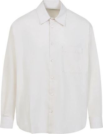 Christophe Lemaire Regular Shirt - Heren - Zakelijke Overhemden - Wit - M - Katoen - Overhemden