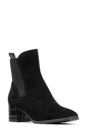 Donald J Pliner Contrast Block Heel Boot in Black at Nordstrom Rack, Size 6