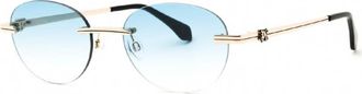 Palm Angels Unisex Black Oval Sunglasses PERI10HCRYSTAL 7644