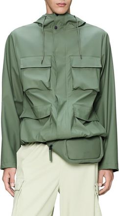 Rains Waterproof Cargo Hooded Rain Jacket in Well at Nordstrom, Size X-Large
