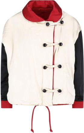 Isabel Marant Reversible Silk Satin Jacket with Padded Collar and Adjustable Hem