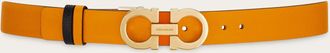 Ferragamo Donna Cintura reversibile e regolabile Gancini Arancione