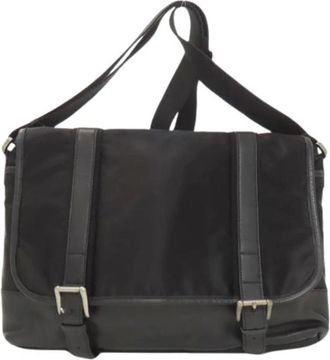 Burberry Pre-owned Cross Body Bags, female, Black, Size: ONE SIZE Pre-owned Vintage Nylon Shoulder Bag