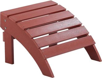 Beliani Reposapi&eacute;s Rojo De Madera Pl&aacute;stica Resistente A La Intemperie Estilo Moderno Jard&iacute;n Adirondack