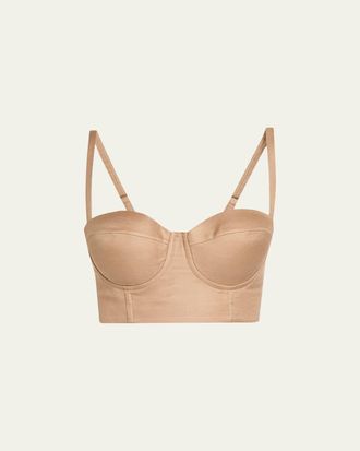 L'agence Sonya Satin Bralette Bustier Top