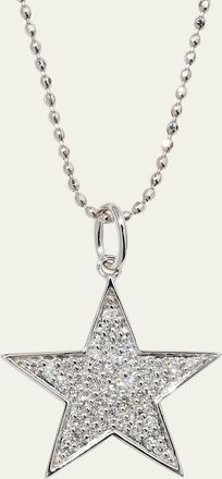 Sydney Evan 14k White Gold Medium Diamond Star Necklace