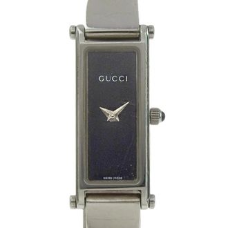 Gucci Pre-owned Stainless Steel Horloge - Dames - Vintage Horloges - Zwart - ONE Size - Vintage
