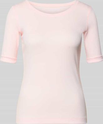 Marc Cain Slim Fit T-Shirt aus Baumwoll-Mix in Hellrosa, Gr&ouml;&szlig;e 34