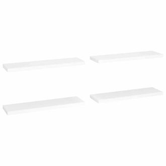 Berkfield Home Floating Wall Shelves 4 pcs White 90x23.5x3.8 cm MDF
