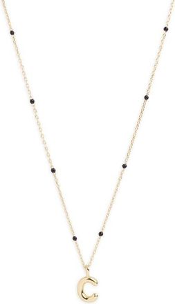 Argento Vivo Initial Pendant Necklace in Gold C at Nordstrom