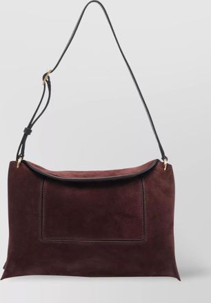 Wandler shoulder bag with front pocket and gold-tone hardware