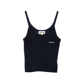 Shushu/Tong Top de canal&eacute; con cuello en V - Tops - Mujer - Azul - S
