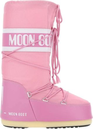 Moon Boot Icon Pink lace-up boots - women - Nylon/Polyester/PVC/Rubber - 35/38