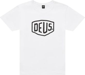 Deus Klassieke Shield Tee Wit - Heren - T-shirts - Wit - S - Katoen - Tops