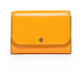 Tory Burch Tory Burch, Wallets & Cardholders, female, Orange, Size: ONE SIZE Emerson Patent Chain