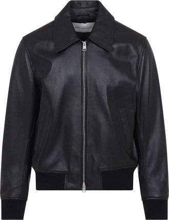 Ami Zipped Leather Jacket