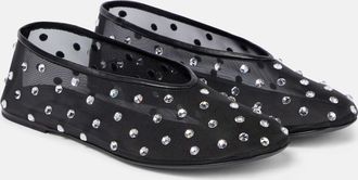 Khaite Marcy crystal-embellished ballet flats