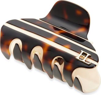 France Luxe Stripe Jaw Clip in Tokyo/ivory at Nordstrom