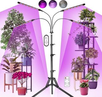 OEM L&aacute;mpara De Cultivo De Plantas Con 168 Led, Luz Roja, Azul Y Amarilla C&aacute;lida, L&aacute;mpara De Cultivo Con Tr&iacute;pode, Luz De Cultivo Led De Espectro Completo P