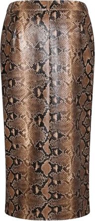 Ermanno Scervino Falda L&aacute;piz - Skirts - Mujer - Marr&oacute;n - S