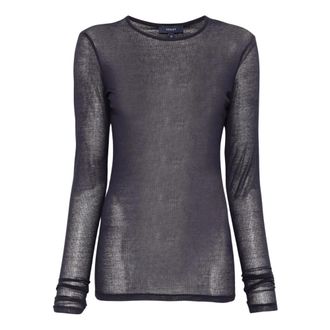 SOEUR Jia Long Sleeve Top - Dames - Ronde hals truien - Paars - M - Katoen - Truien & Vesten